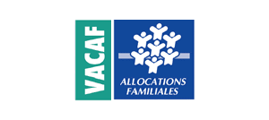 Label de qualité VACAF pour les allocations familiales, garantissant l'accessibilité de nos chalets aux familles